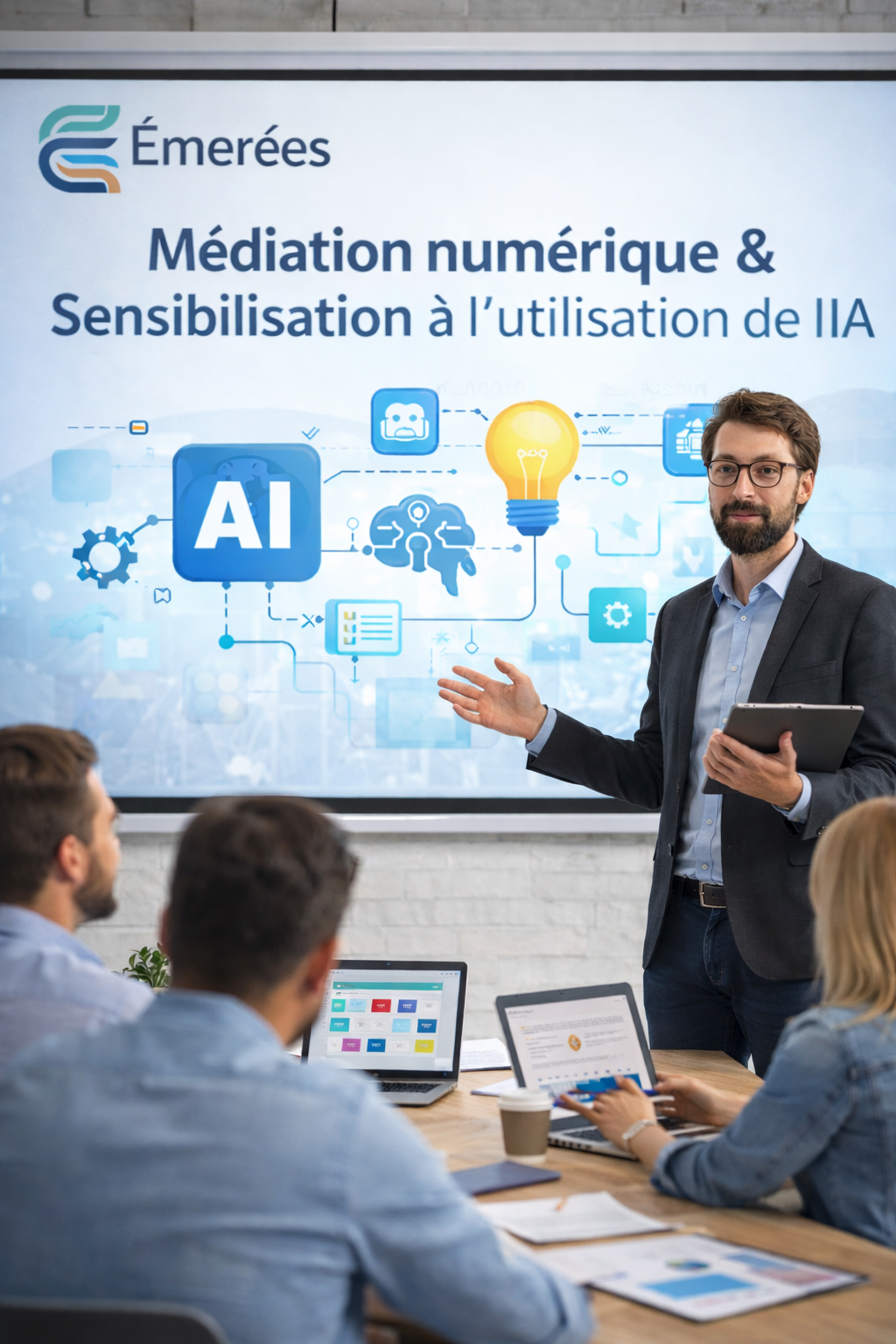 Médiation numérique et sensibilisation à l'IA en session collective